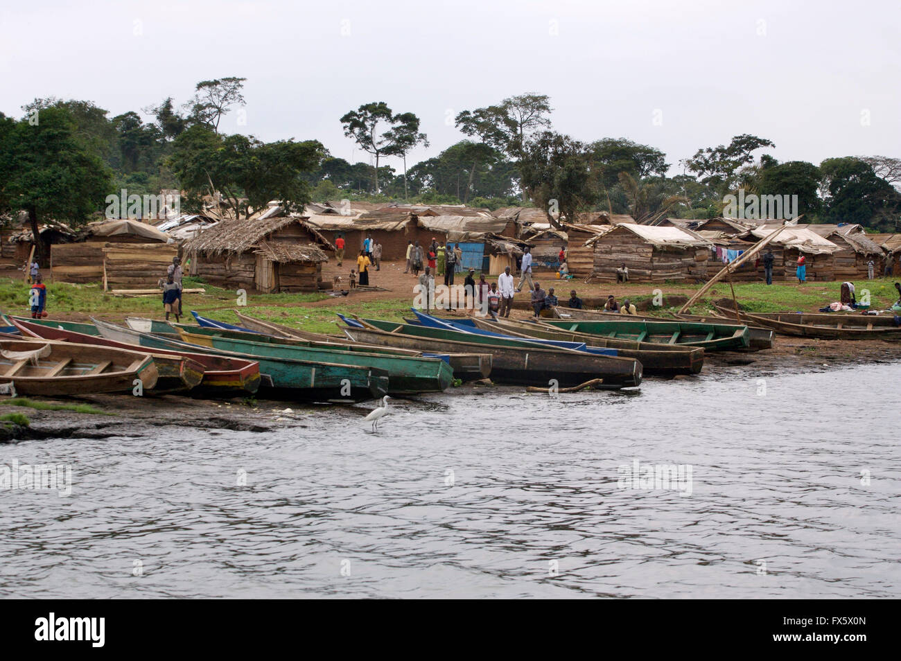 Village at the edge of Lake Victoria in Uganda, Africa Stock Photo Alamy