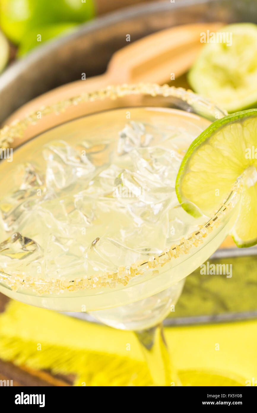 Classic lime margaritas on the rocks Stock Photo Alamy