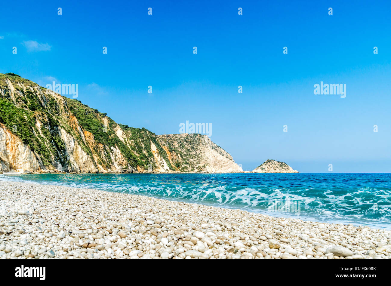 Petani Beach Kefalonia Island Greece View Of Petani Bay And petani-beach-kefalonia-island-greece-view-of-petani-bay-and