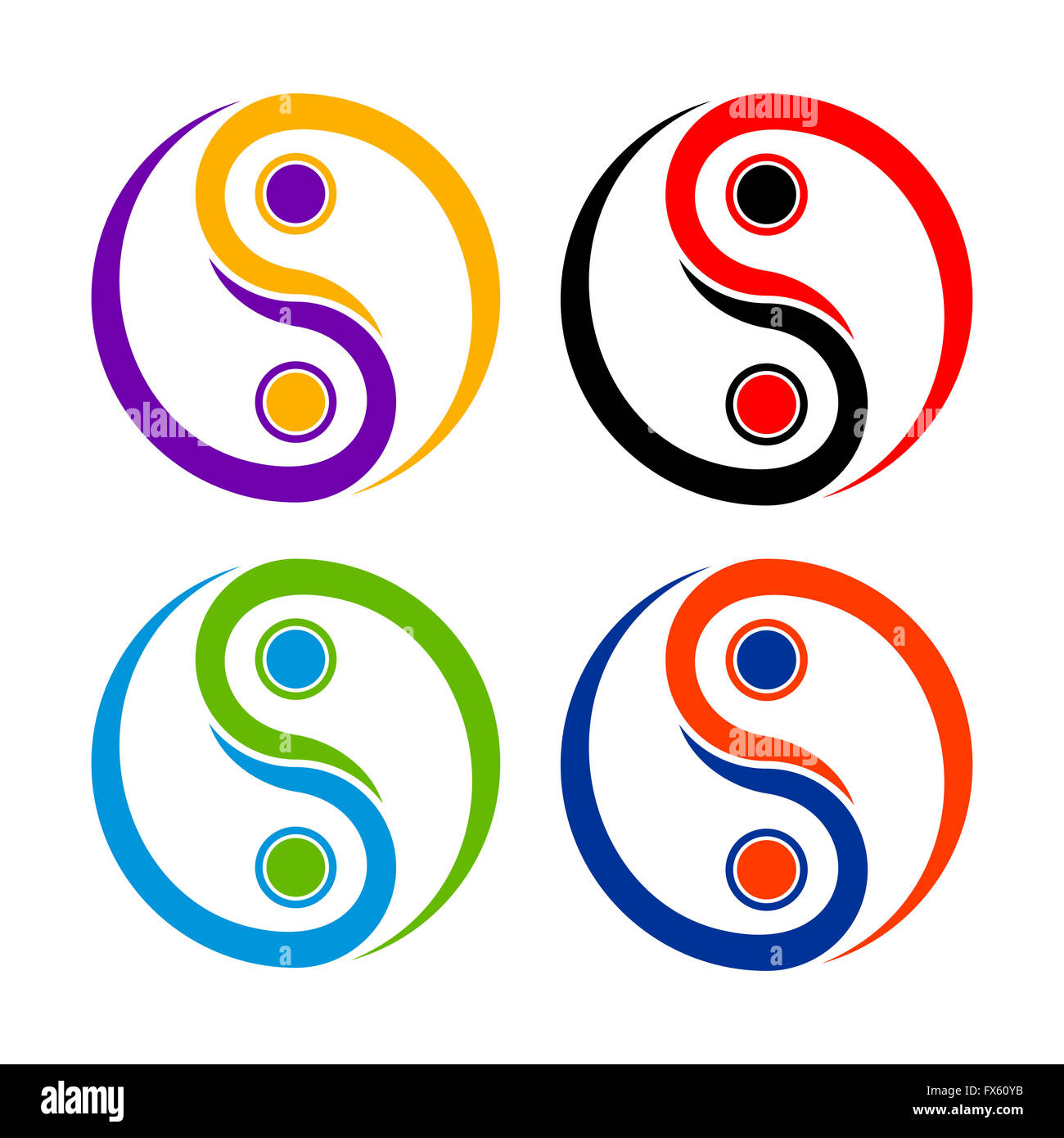 Yin Yang With Color Alternative Stock Photo Alamy