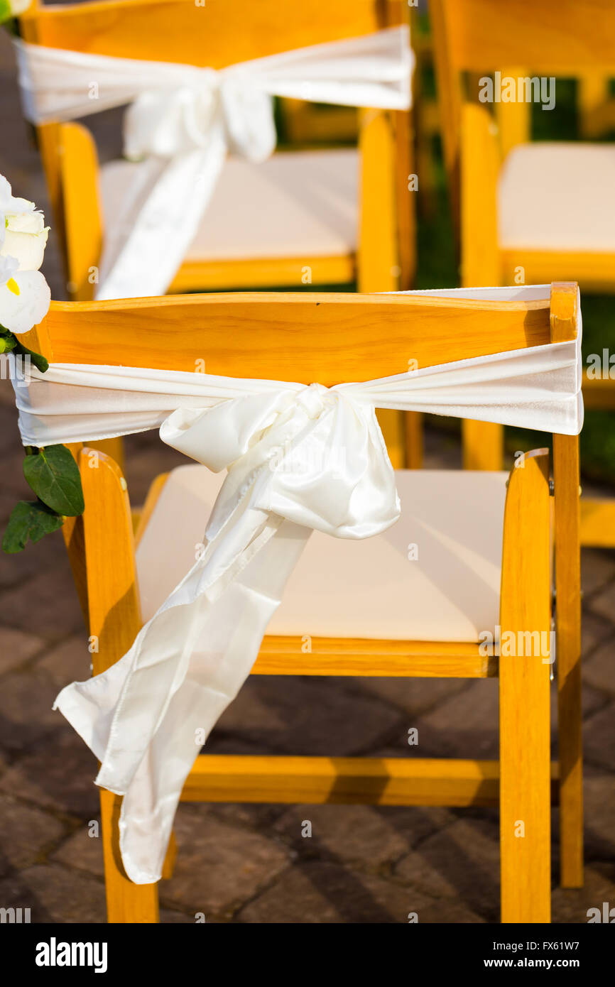 Chairs at this wedding venue are made of wood and look like nice