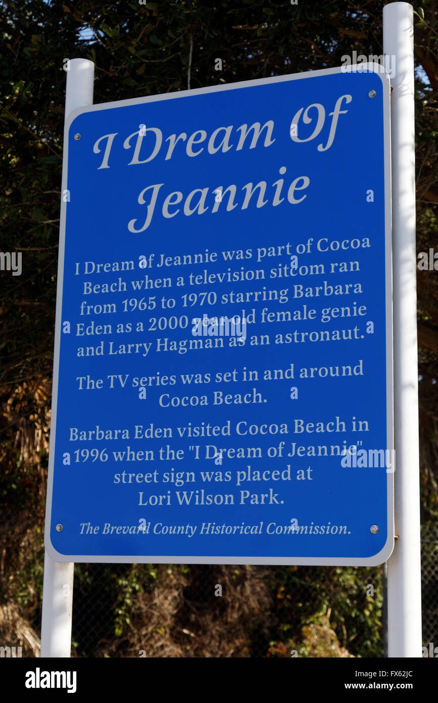 I dream of Jeannie lane in Cocoa Beach, Florida. The street is named