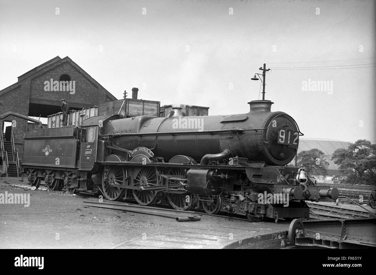 Steam locomotive King George v 6000 in 1962 1960s Stock Photo