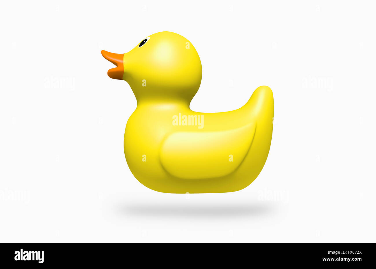 Floating rubber duck Stock Photo