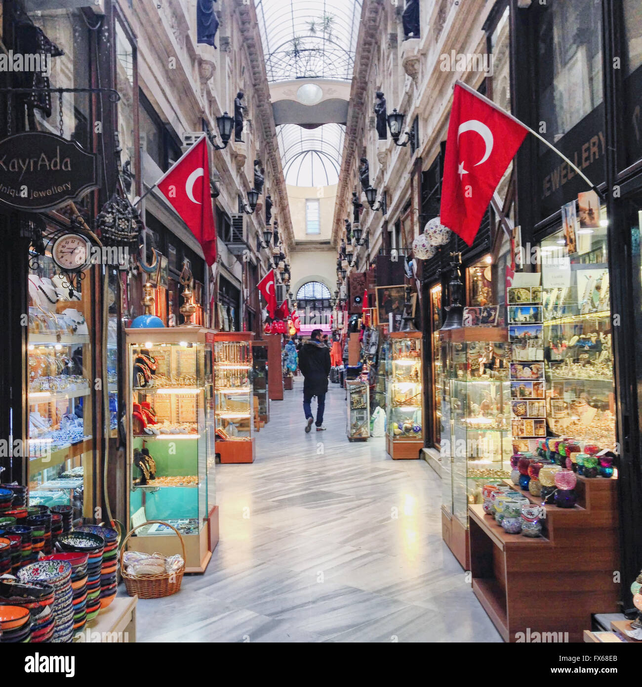 One of the traditional passages of Beyoglu in Istanbul Stock Photo