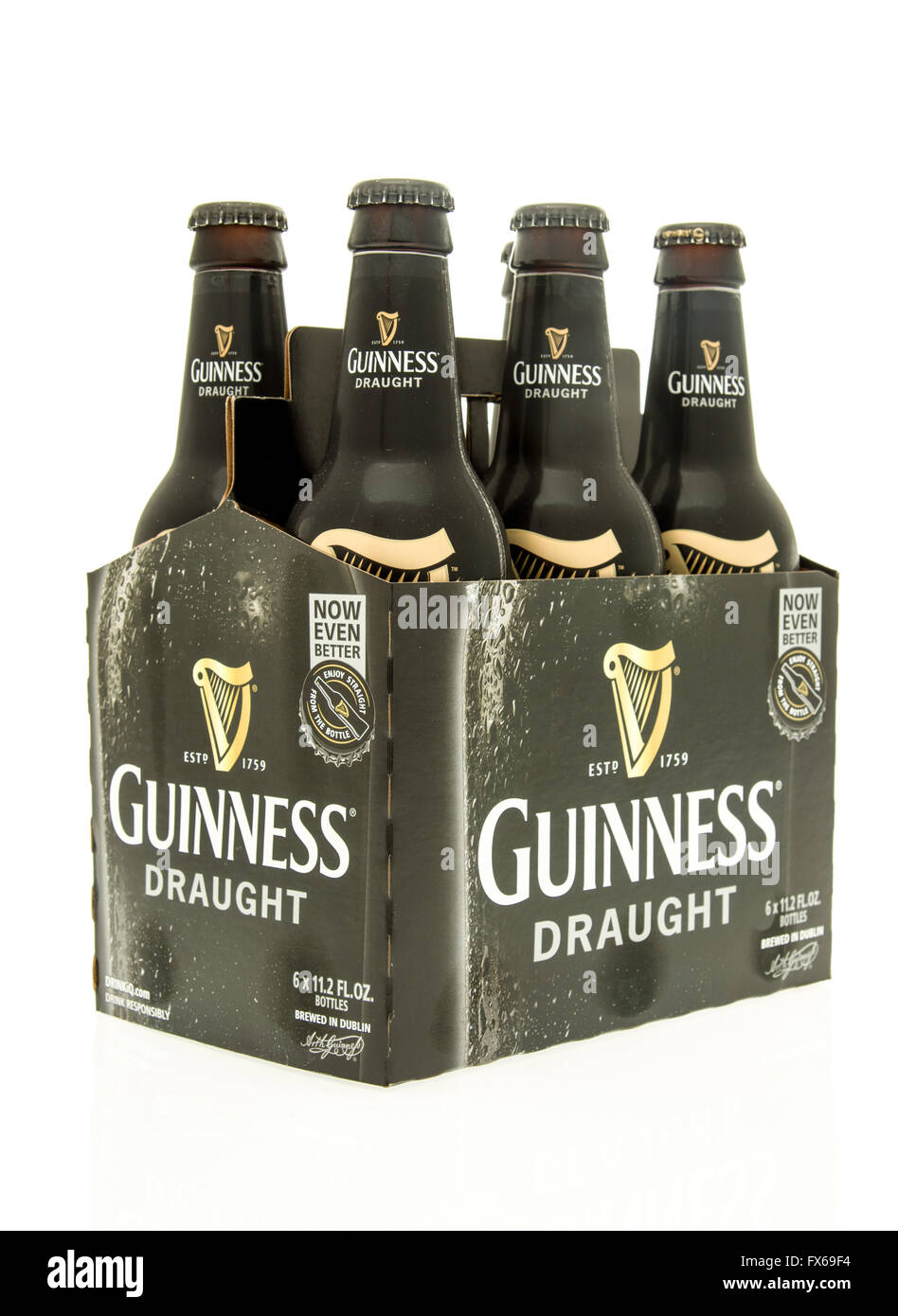 Winneconne, WI - 15 March 2016:  A six pack of Guinness draught beer Stock Photo