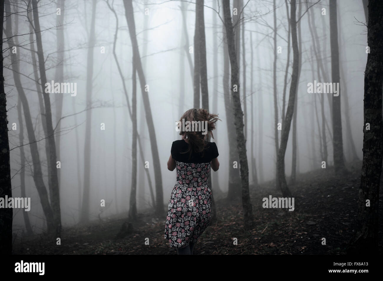 Mysterious woman forest hi-res stock photography and images - Alamy