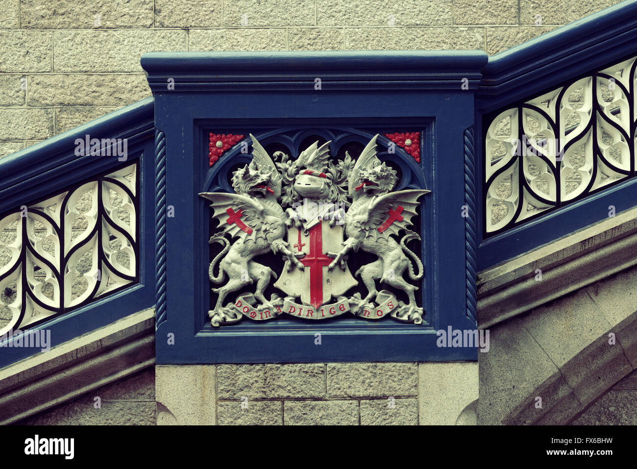 Decoration pattern of Tower Bridge in London Stock Photo - Alamy