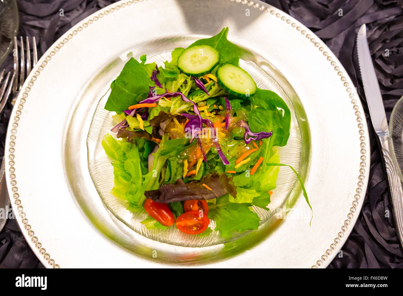 Salad At A Wedding Reception For Guests That Want To Eat Healthy