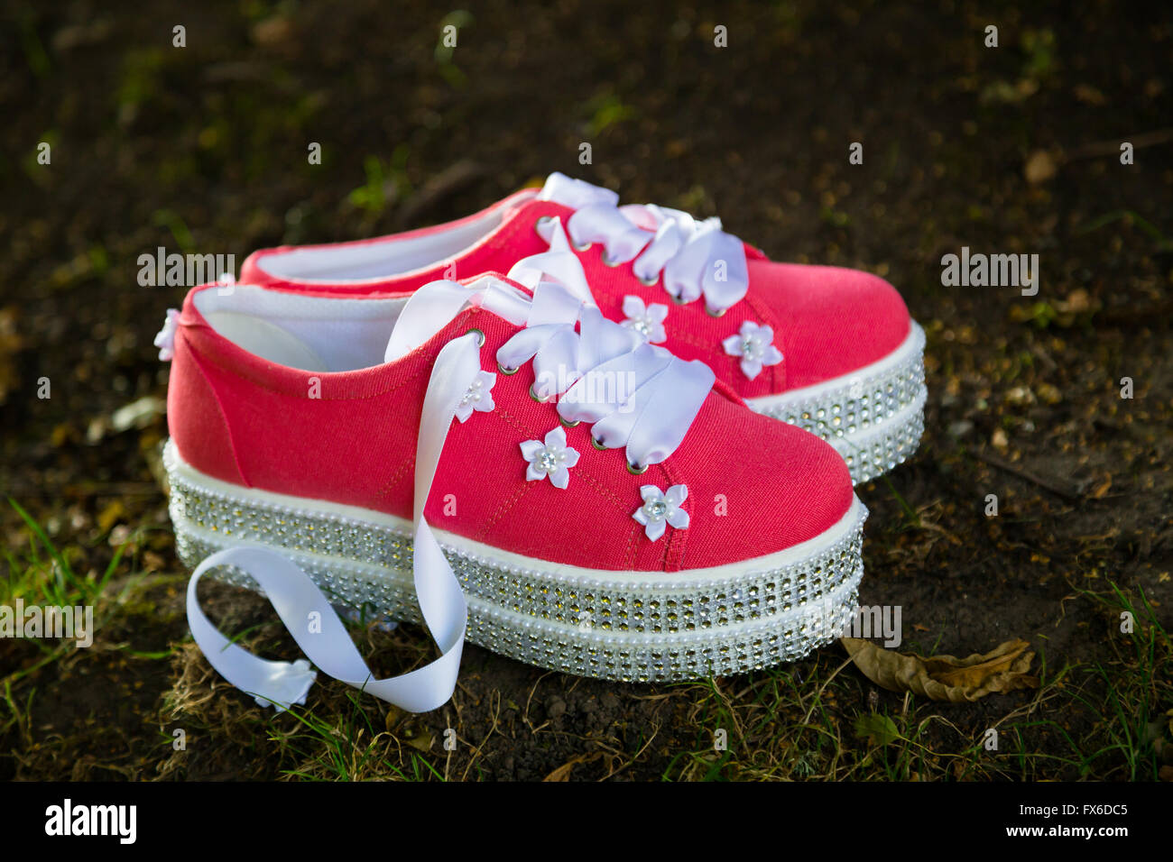 shoes with flowers on them