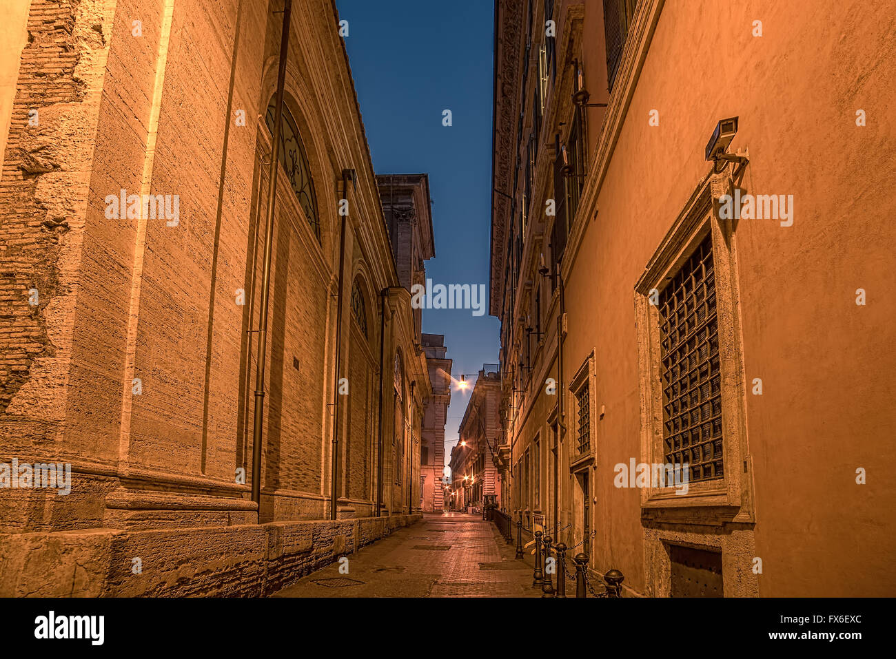 Rome, Italy: narrow street of Old Town Stock Photo