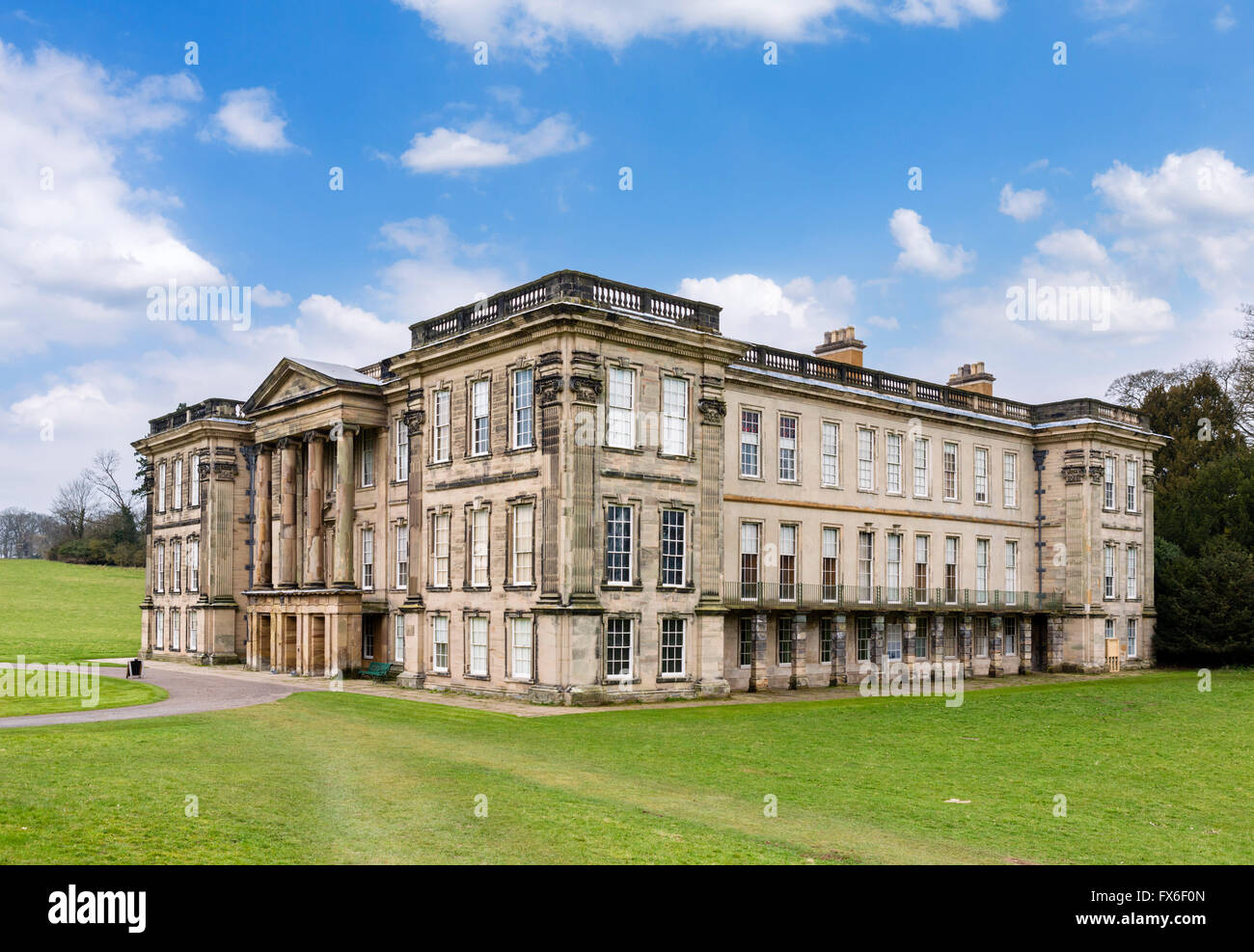Calke Abbey, an early 18thC baroque mansion near Ticknall, Derbyshire, England, UK Stock Photo