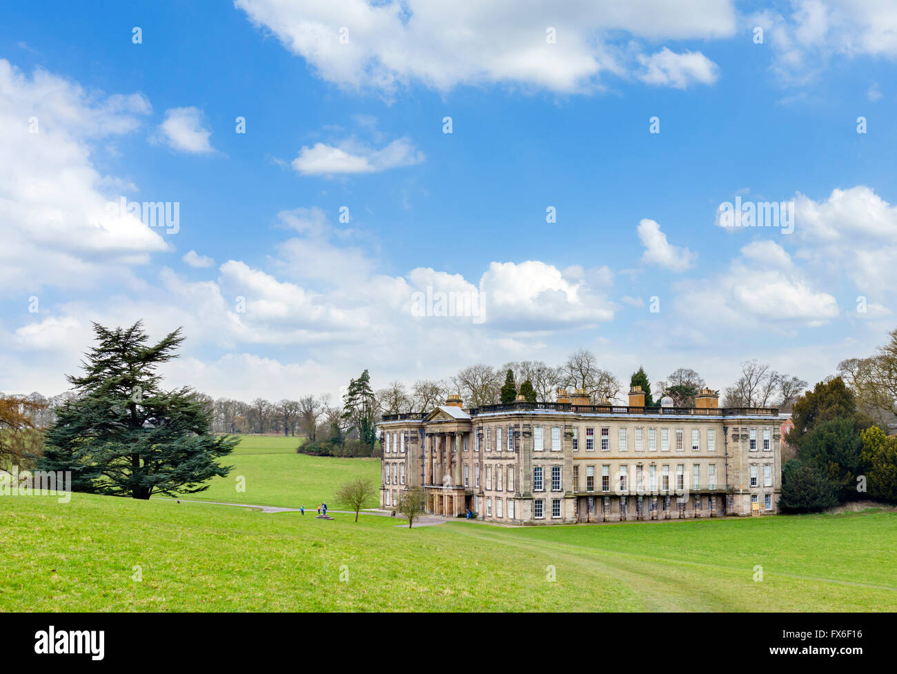 Calke Abbey, an early 18thC baroque mansion near Ticknall, Derbyshire, England, UK Stock Photo