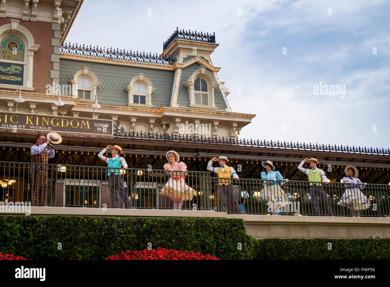 The opening rope drop ceremony to mark the opening of The Magic Kingdom