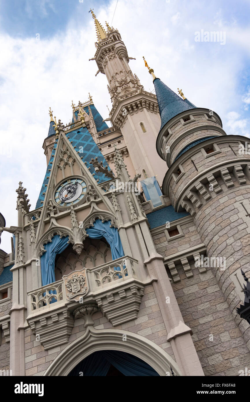 Cinderellas castle in Magic Kingdom theme park in Walt DIsney World, Orlando, Florida Stock Photo