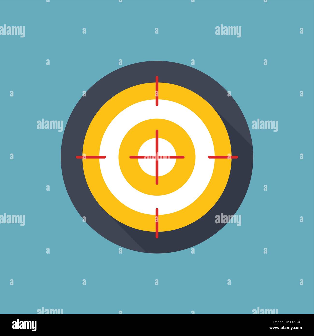 Target Flat Concept Icon Vector Illustration. Target Icon Image Stock ...
