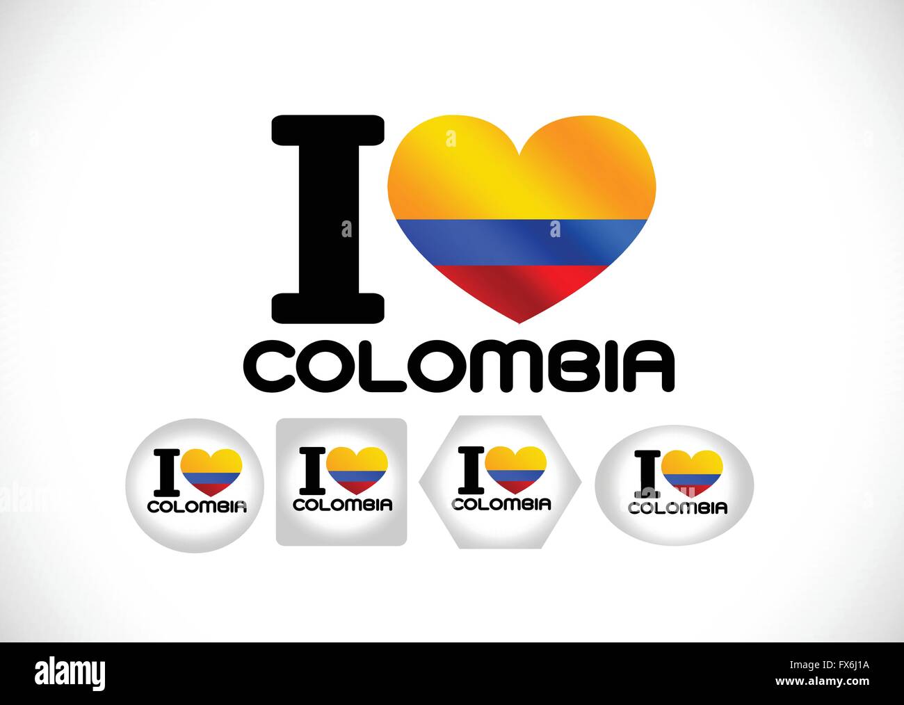 Colombia flag themes idea design Stock Vector Image & Art - Alamy