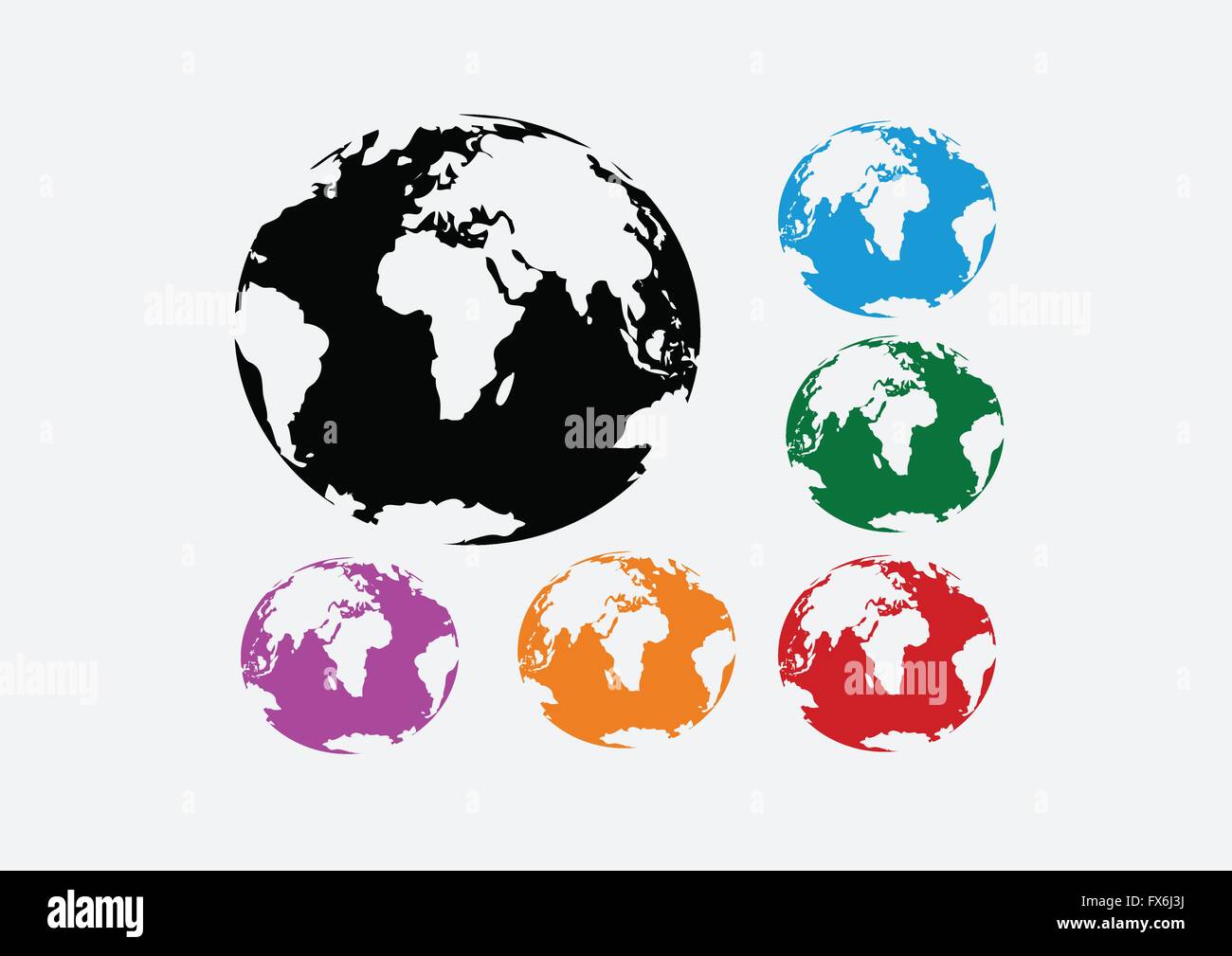 Globe earth vector icons themes idea design Stock Vector Image & Art ...