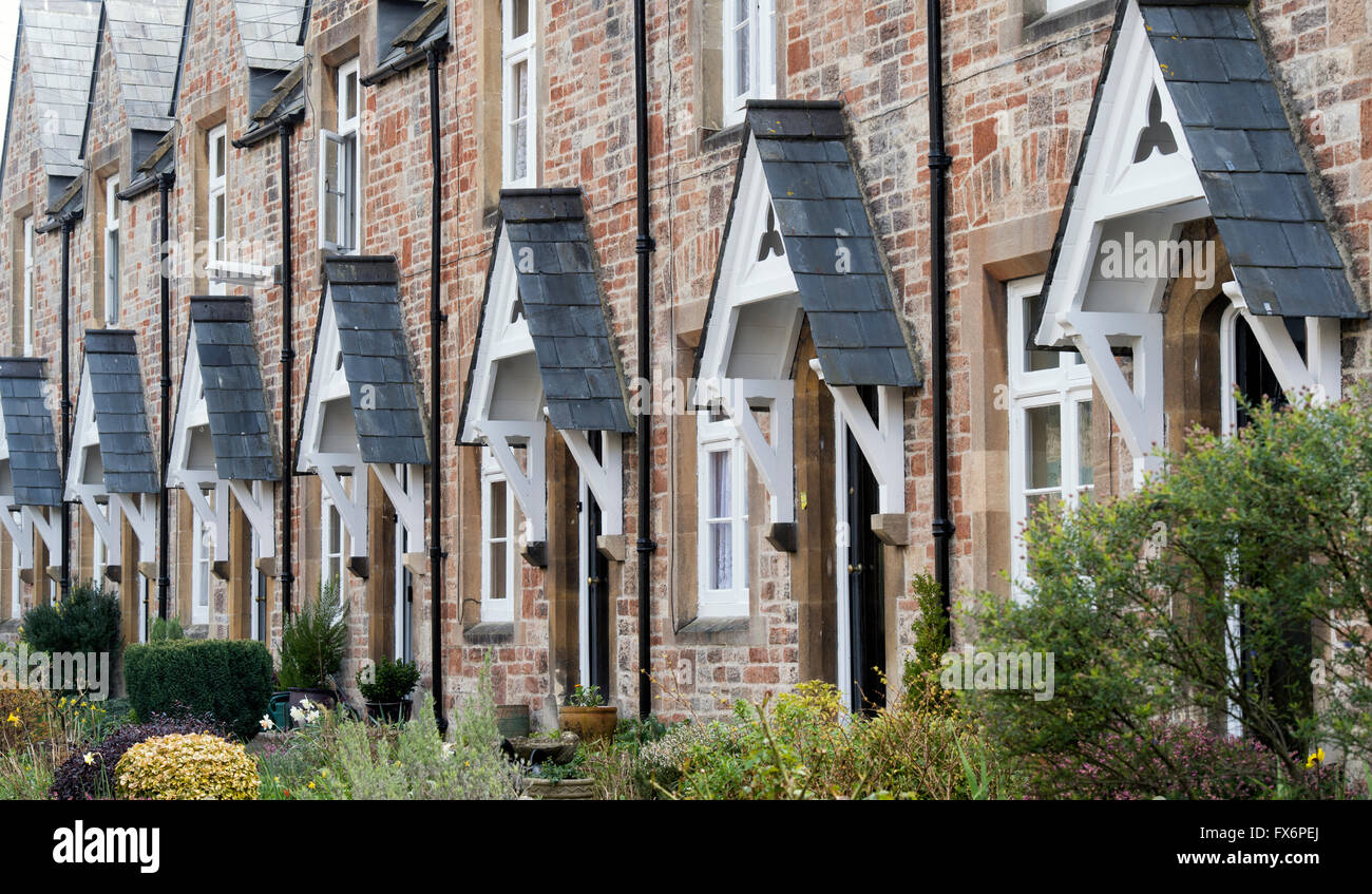 Identical alms houses. Wells, Somerset, England Stock Photo Alamy