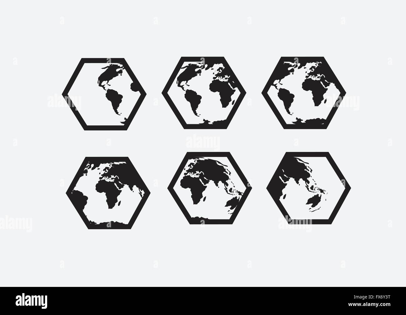 Globe earth icons themes idea design Stock Vector Image & Art - Alamy
