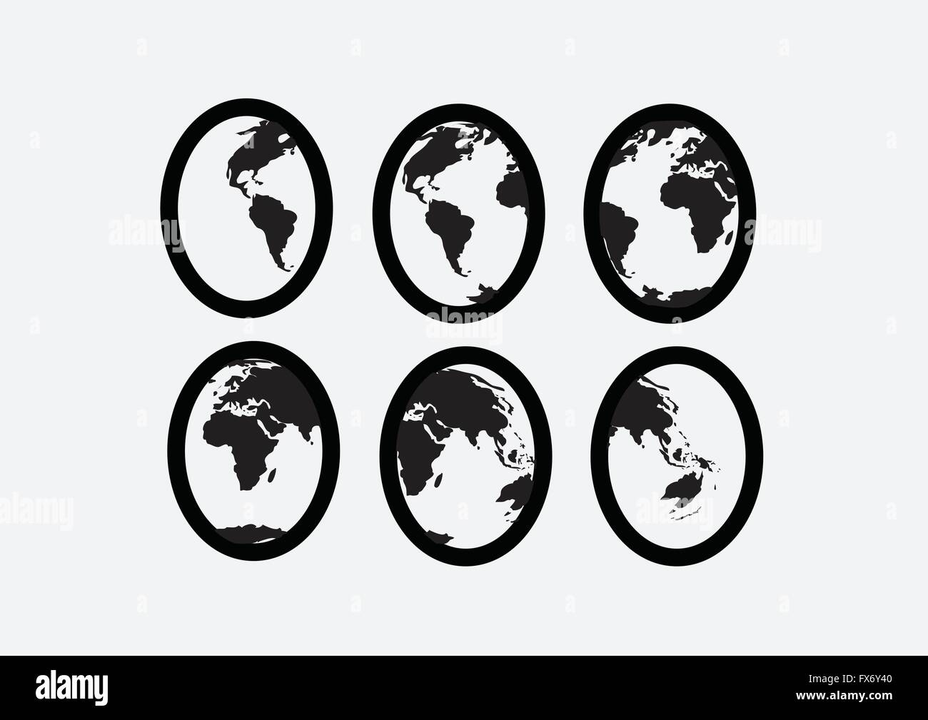 Globe earth icons themes idea design Stock Vector Image & Art - Alamy