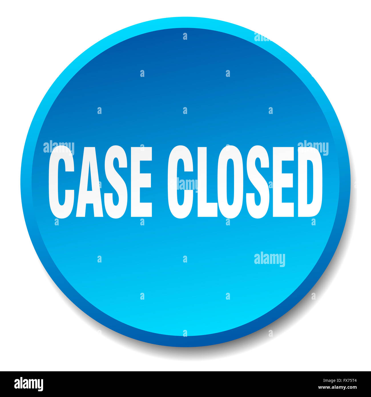 case closed blue round flat isolated push button Stock Photo - Alamy