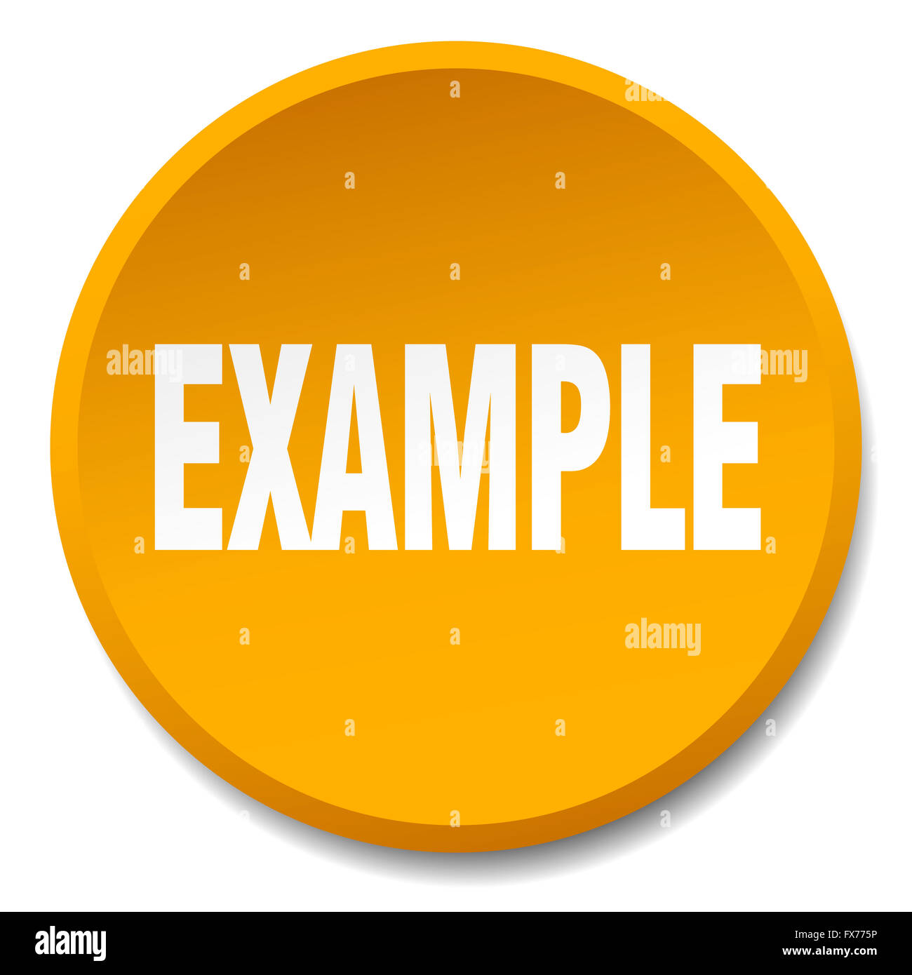 Example Orange Round Flat Isolated Push Button Stock Photo Alamy