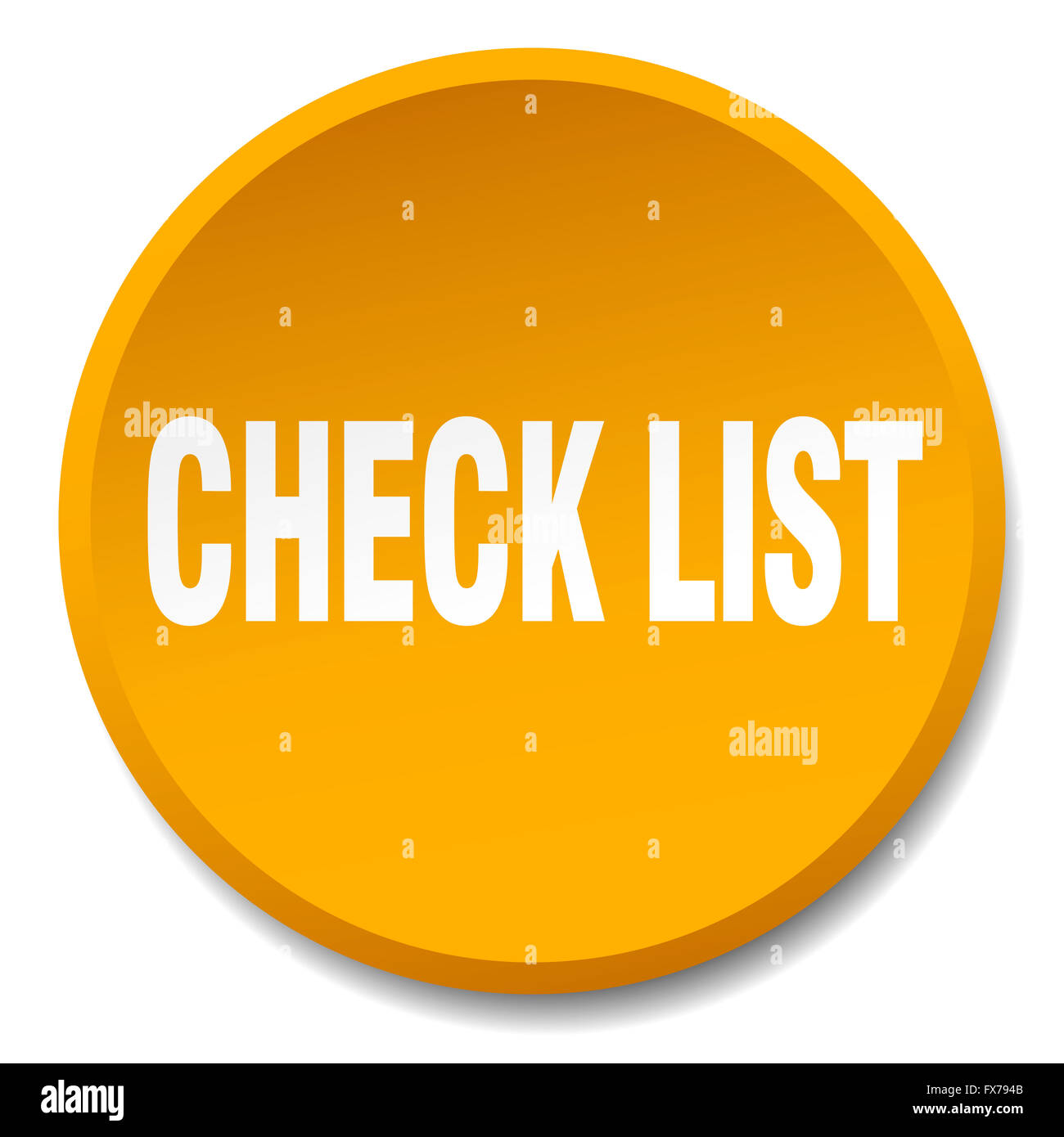 Check list orange round flat hi-res stock photography and images - Alamy
