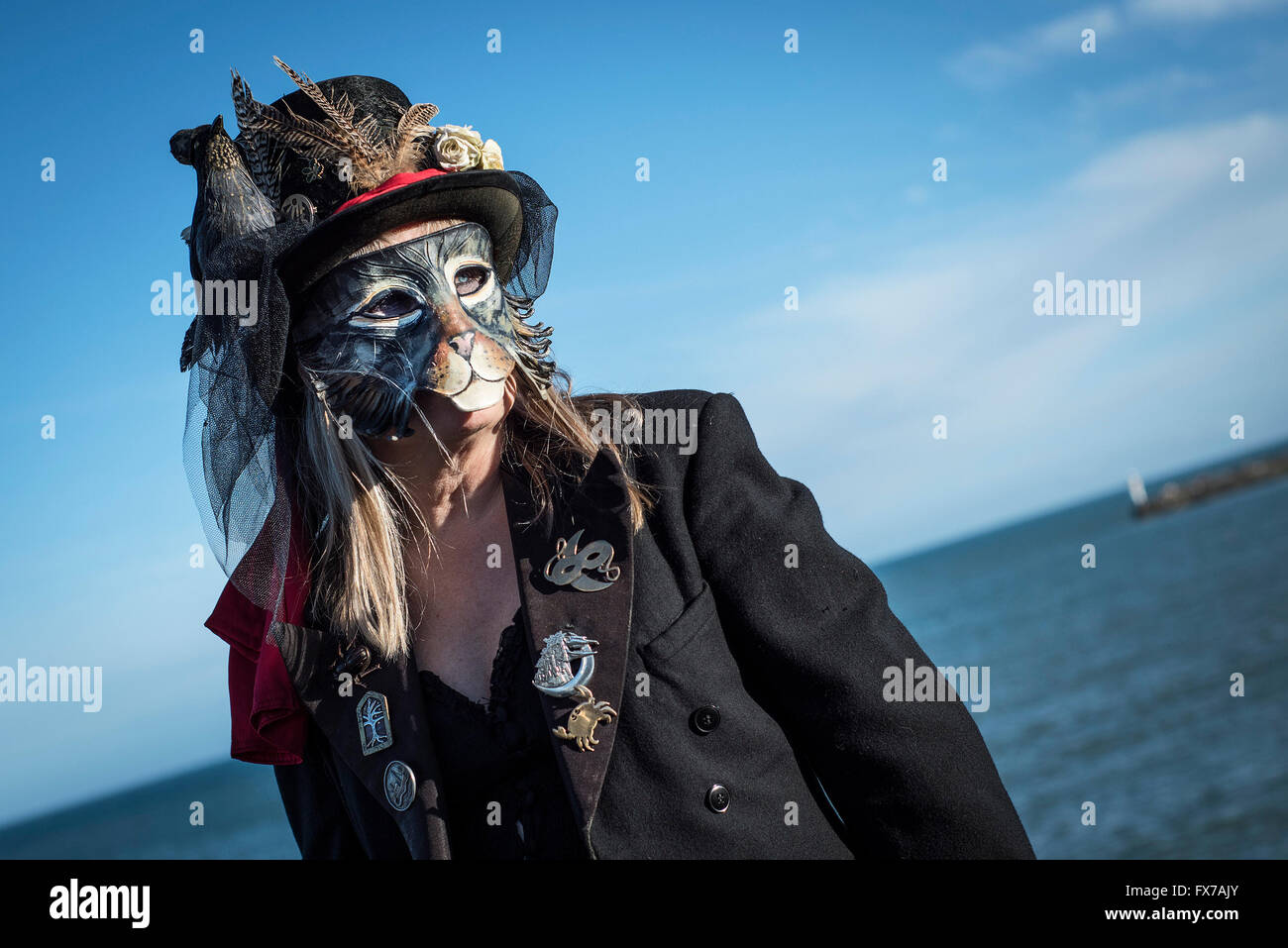 A masked guiser. Stock Photo
