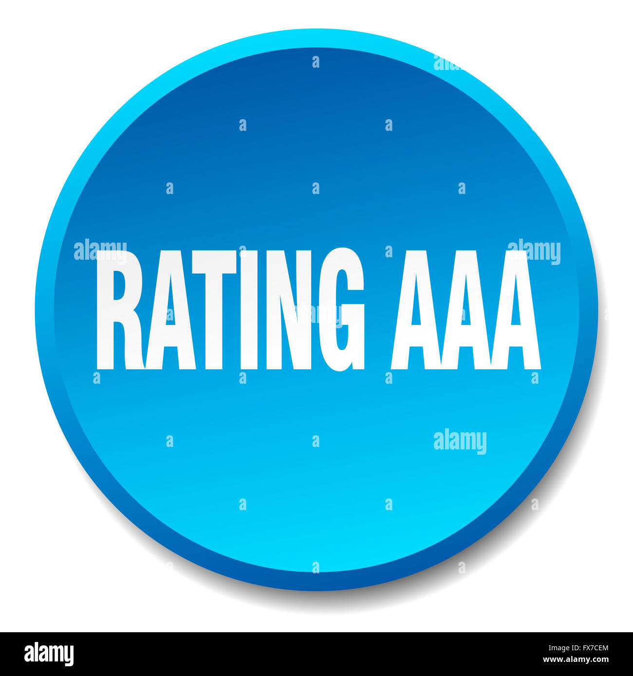 rating aaa blue round flat isolated push button Stock Photo - Alamy