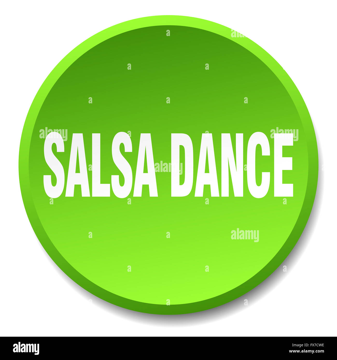 salsa dance green round flat isolated push button Stock Photo - Alamy