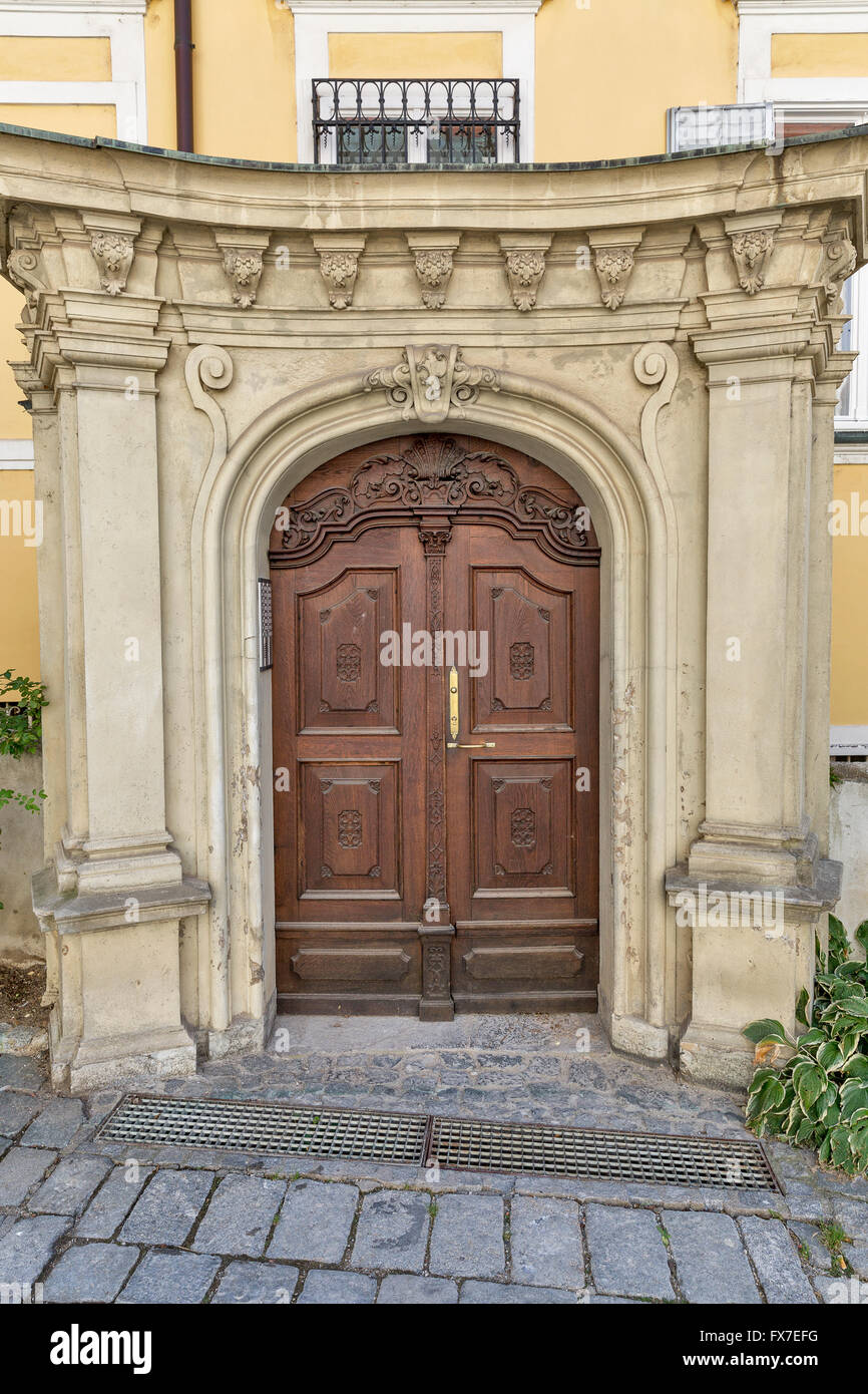 House door decoration in Graz Austria in the old part of the city Stock