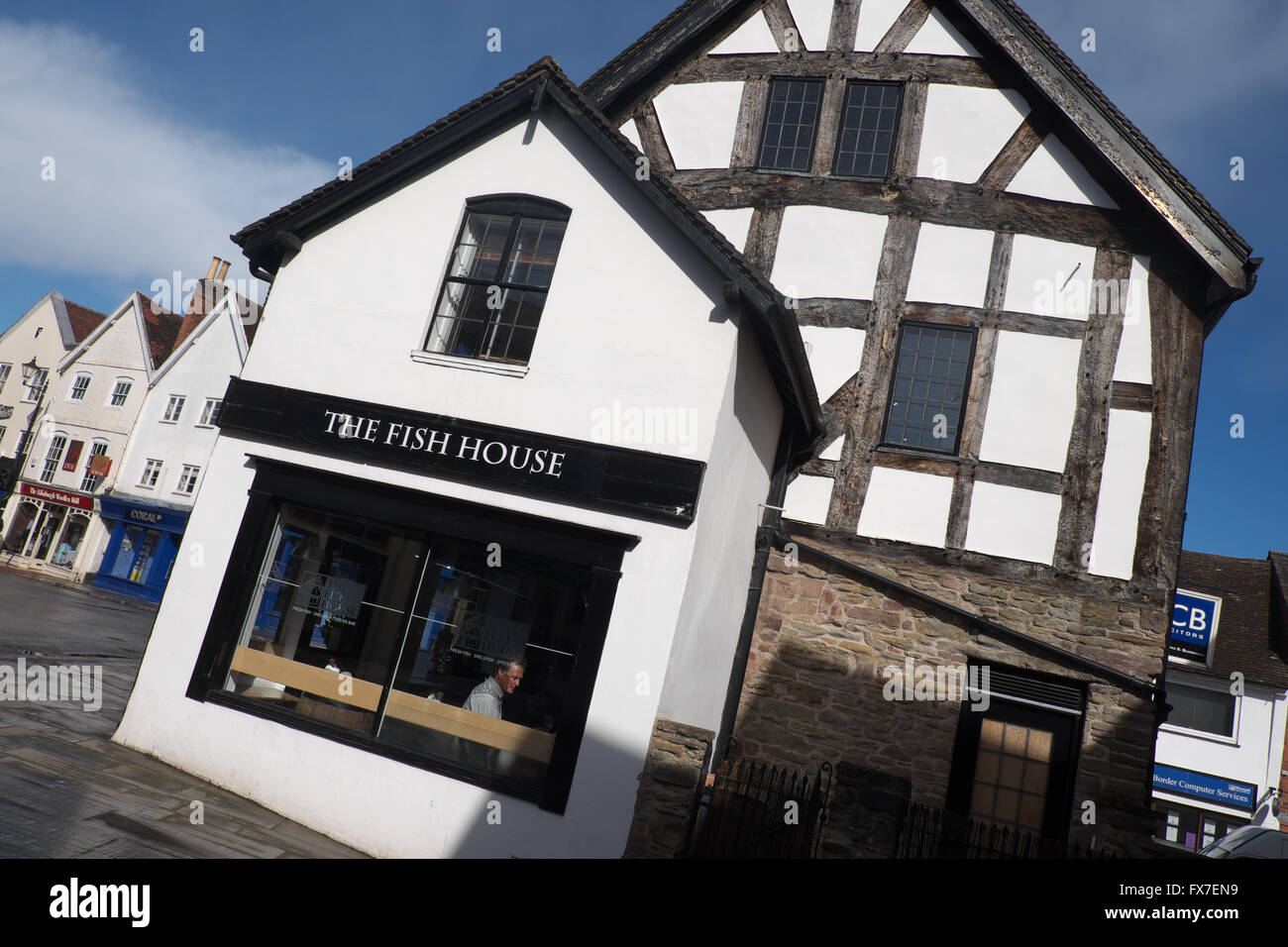 Ludlow the Fish House fishmongers and oyster bar in Ludlow town centre