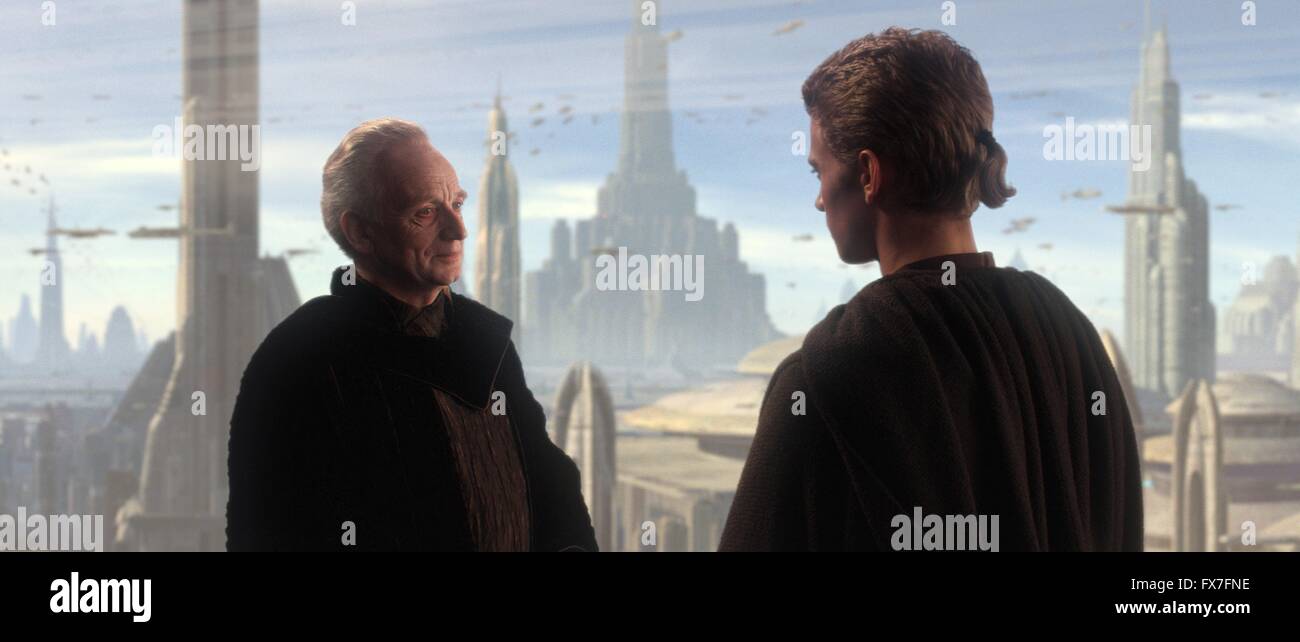 Star Wars II, attack of the clones Year : 2002 USA Director : George Lucas Ian McDiarmid, Hayden Christensen Stock Photo