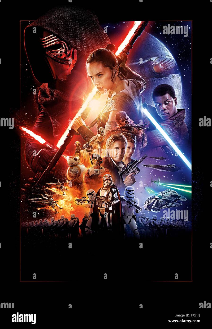 Star Wars: Episode VII - The Force Awakens Year : 2015 USA Director : J.J. Abrams Movie poster (Art Work) Stock Photo