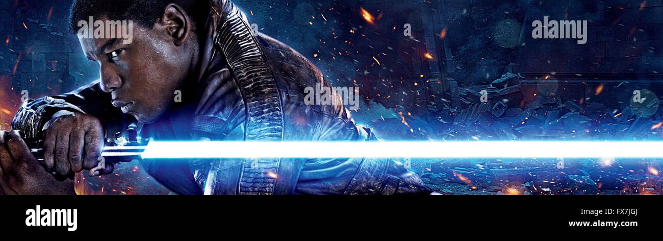 Star Wars: Episode VII - The Force Awakens Year : 2015 USA Director : J.J. Abrams John Boyega Movie poster (Art Work) Stock Photo
