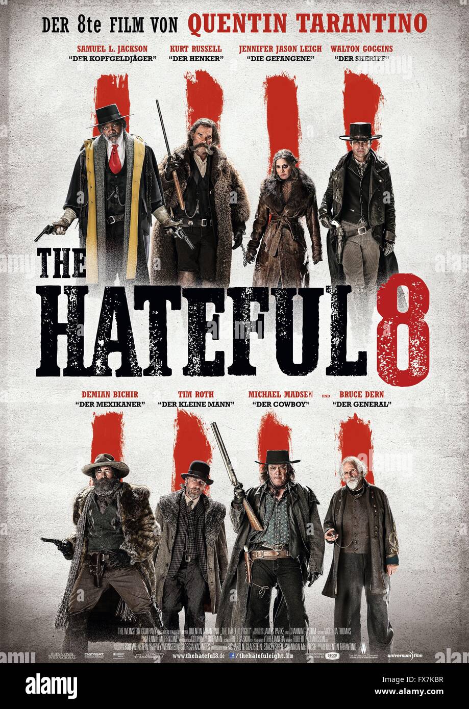 The Hateful Eight Year : 2015 USA Director : Quentin Tarantino Movie poster (All) Stock Photo