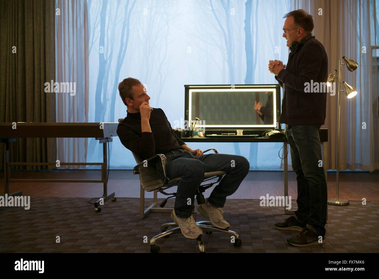 Steve Jobs Year : 2016 USA / UK Director : Danny Boyle Michael Fassbender, Danny Boyle Shooting picture Stock Photo