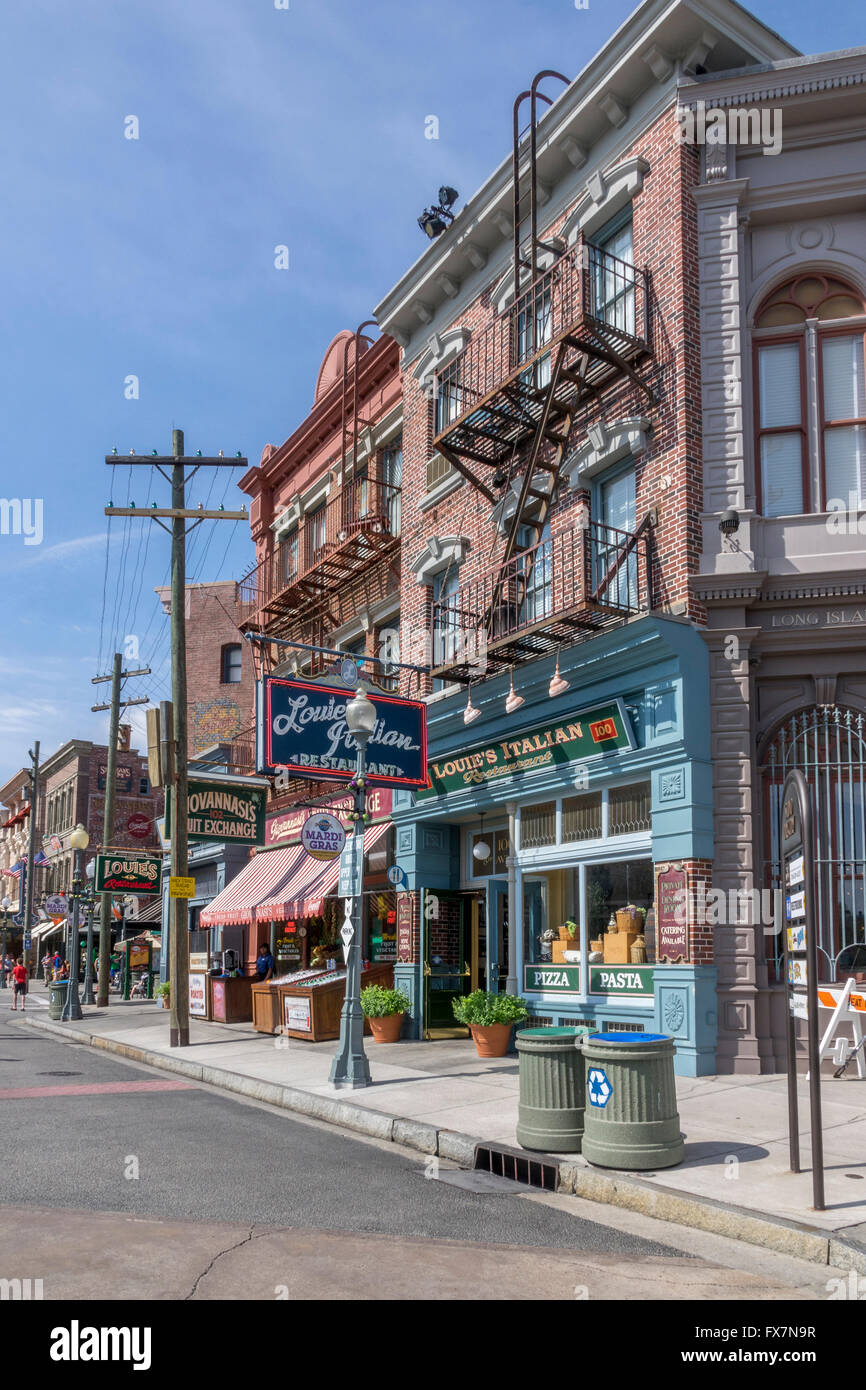 Back Lot Movie Set Buildings Of Little Italy At Universal Studios