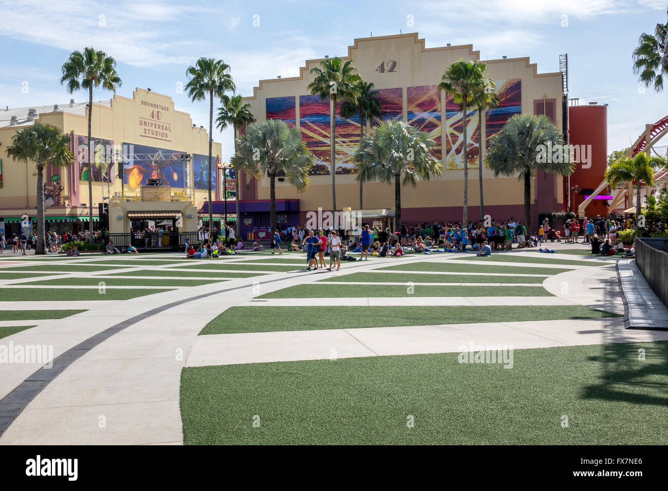 Studio Buildings At Universal Studios Orlando Florida With An Open