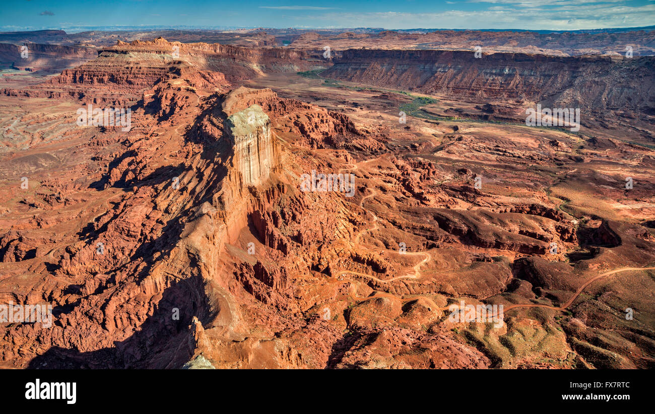 Cane Creek Anticline, view from Anticline Overlook, Colorado River in