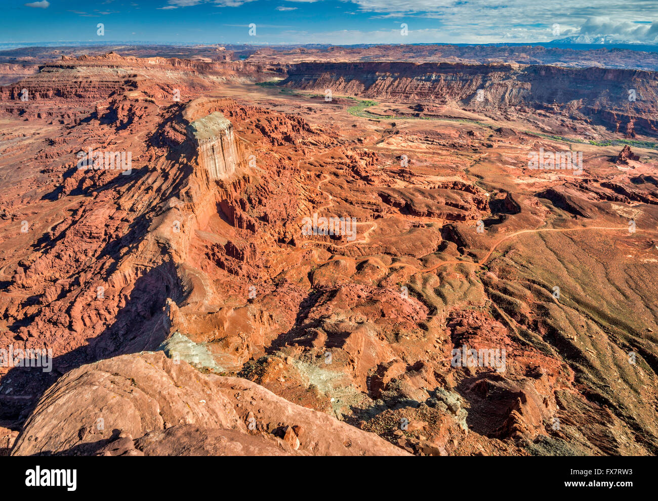 Cane Creek Anticline, view from Anticline Overlook, Colorado River in