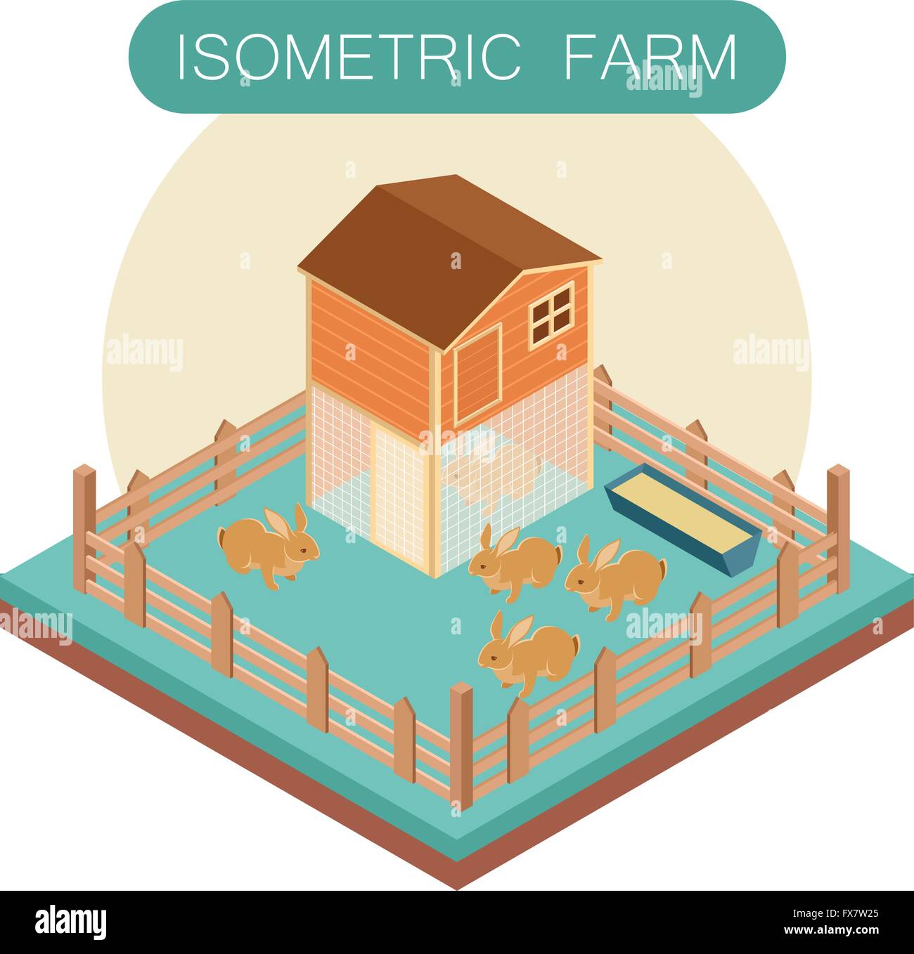 Drawing House For Rabbit Henhouse farming Stock Vector Images - Alamy