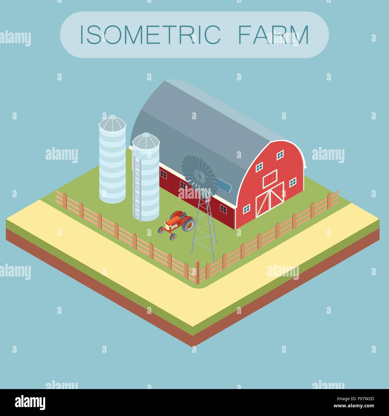 Isometric farm banner Stock Vector Image & Art - Alamy