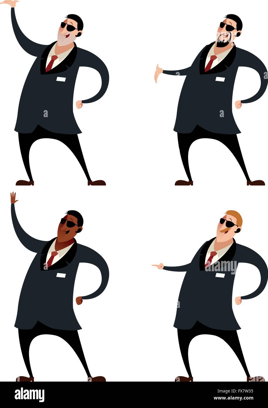 Set of agents Stock Vector Image & Art - Alamy