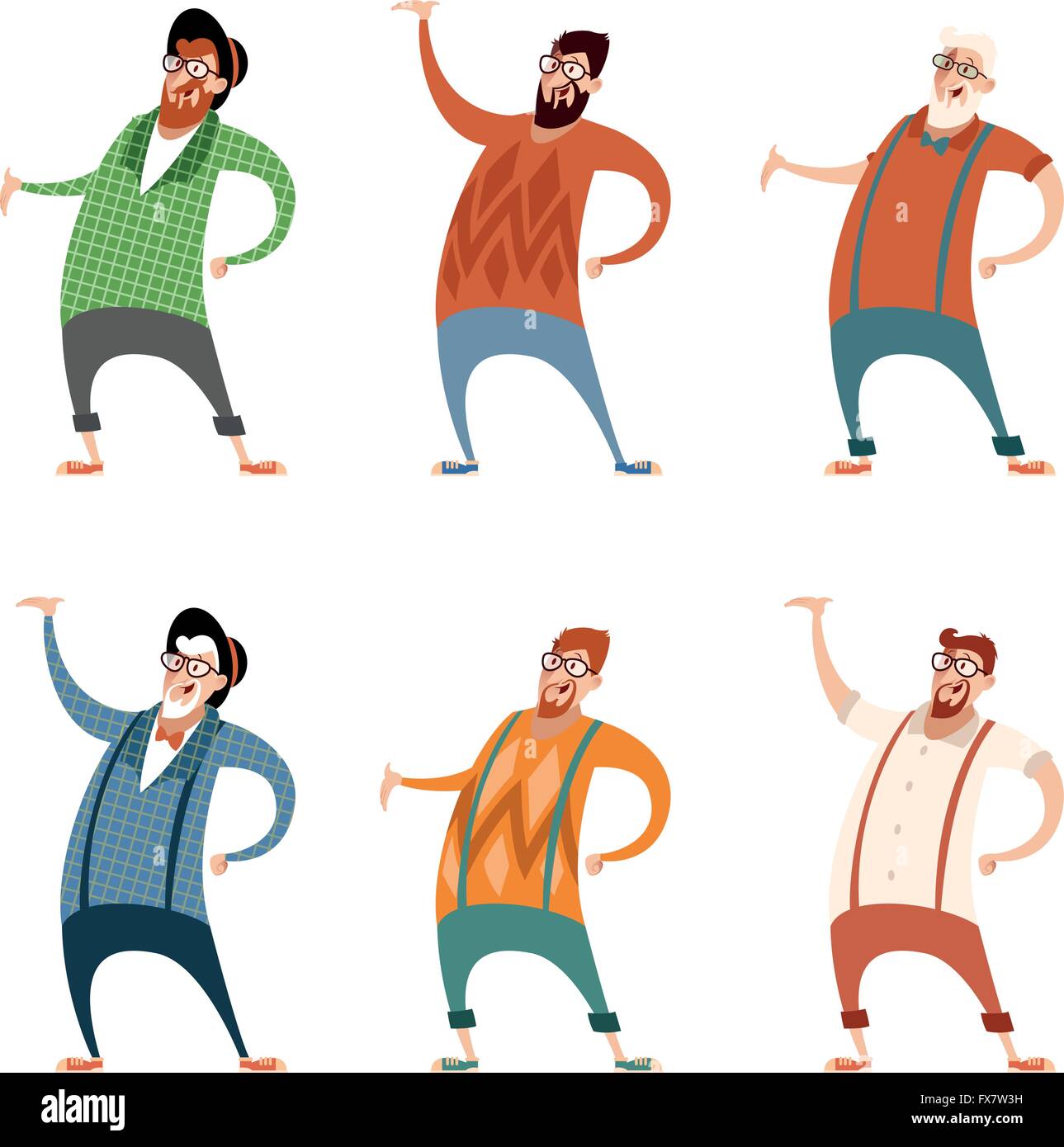 Set of hipsters3 Stock Vector Image & Art - Alamy