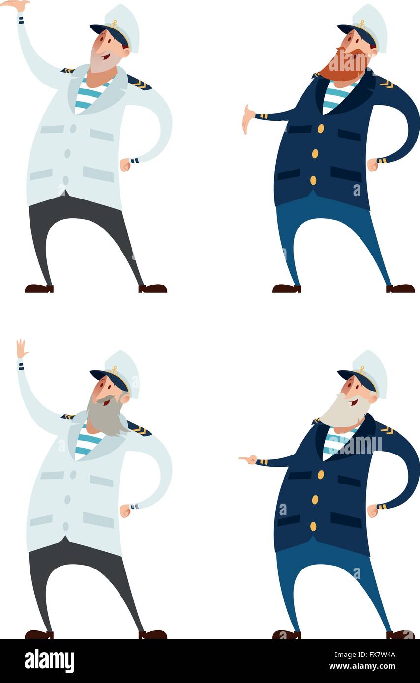 Set of captains Stock Vector Image &amp; Art - Alamy
