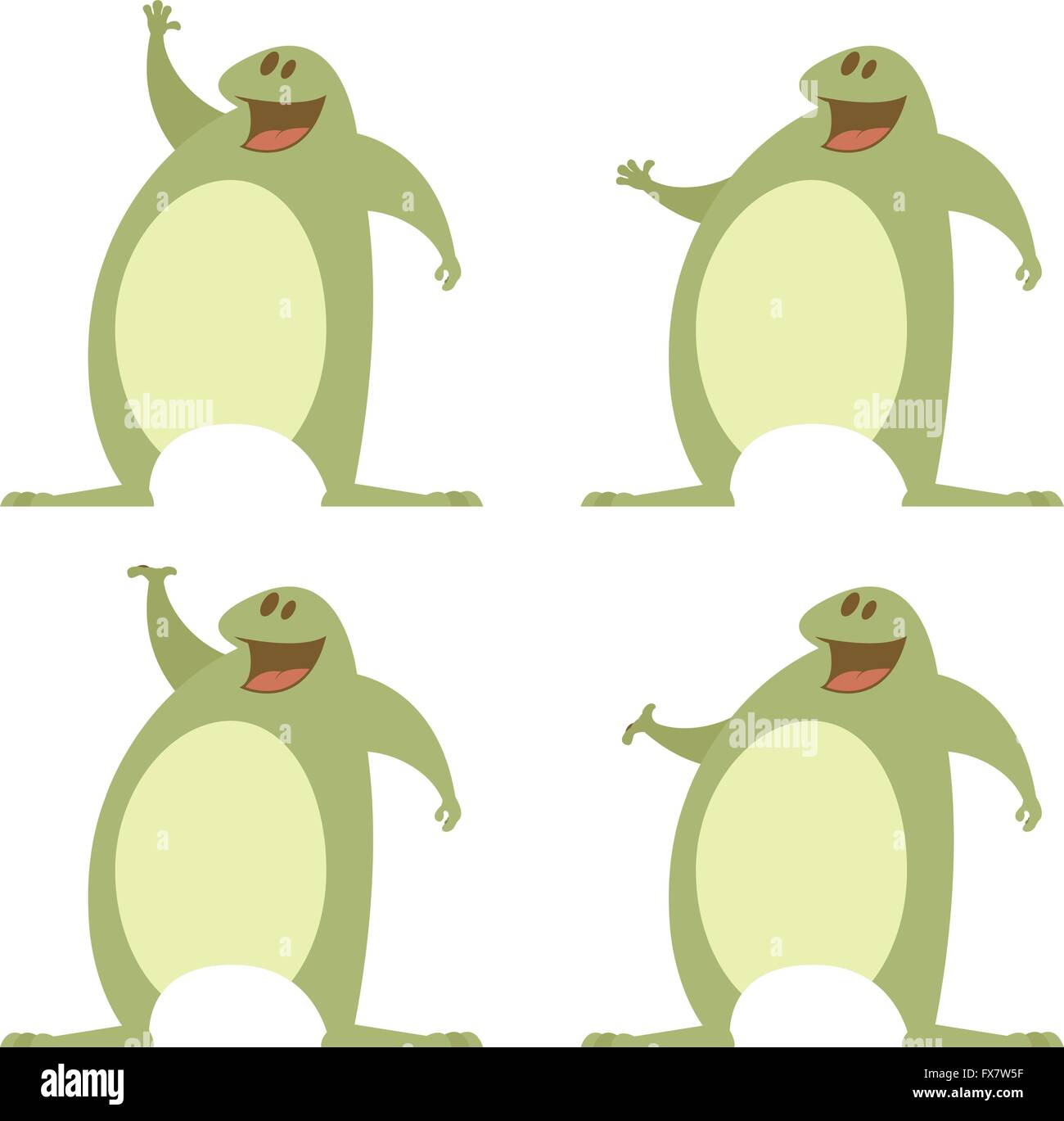 Set of frogs Stock Vector