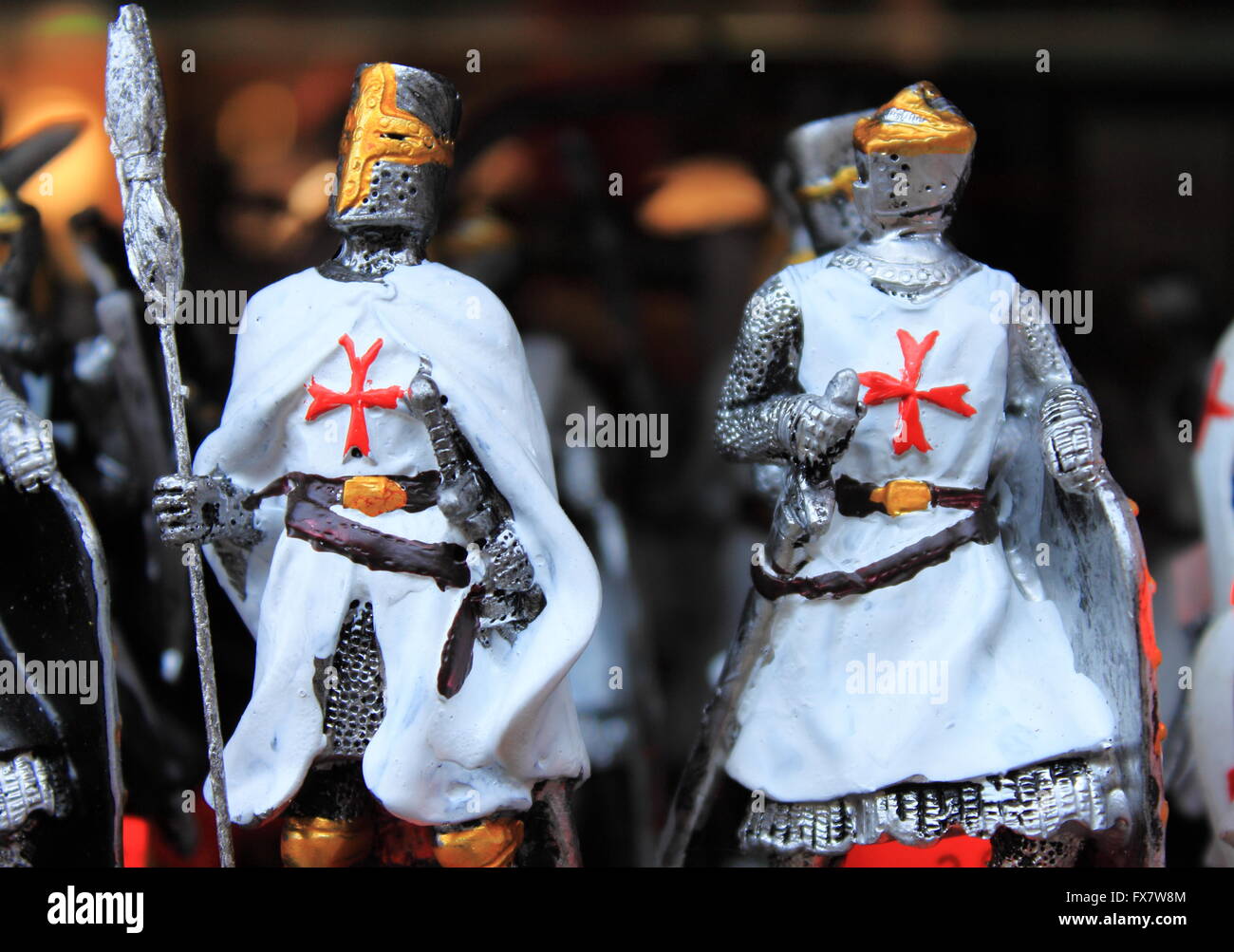 Crusaders tin soldiers Stock Photo