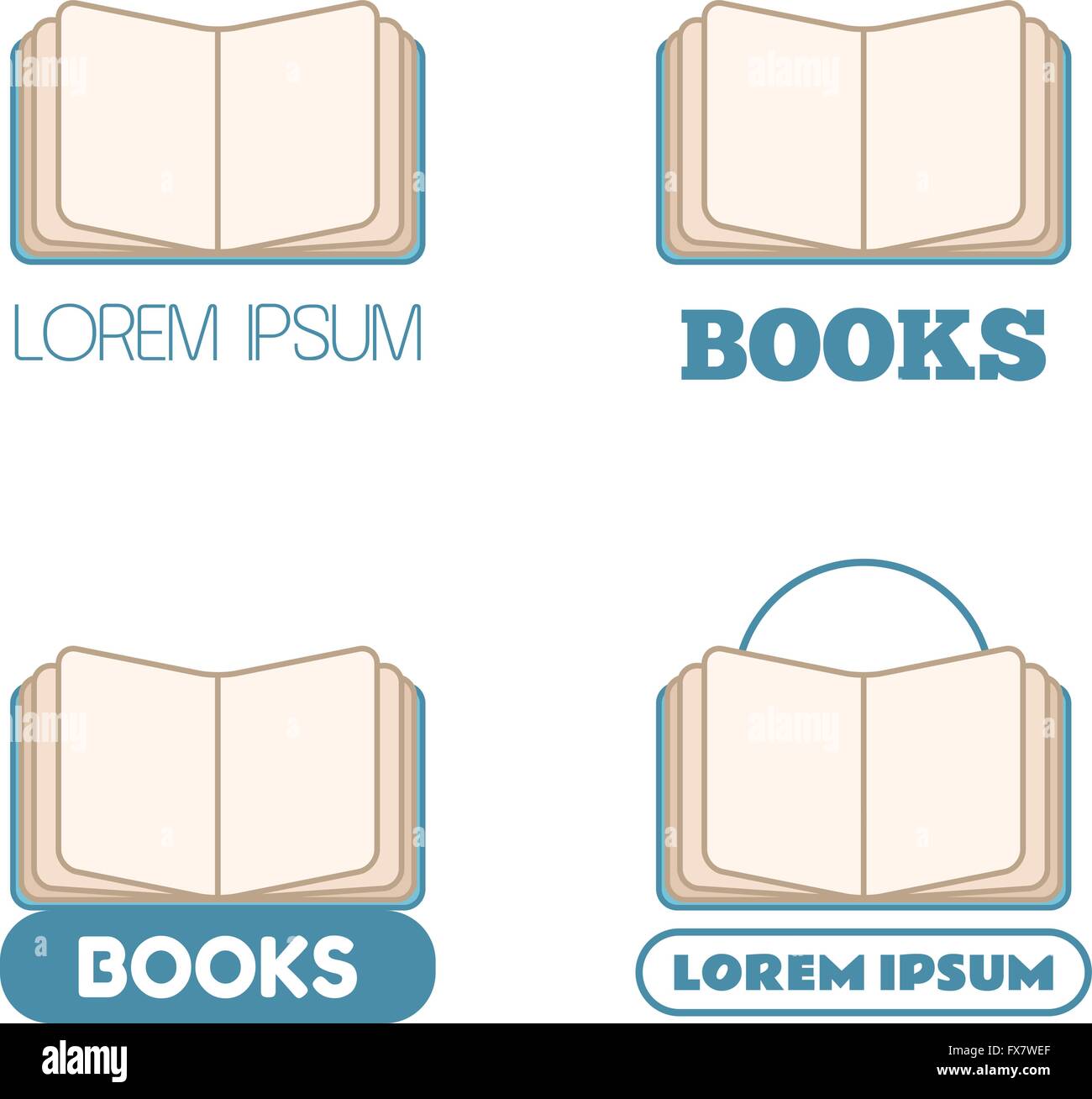 Open book icons abstract hi-res stock photography and images - Alamy